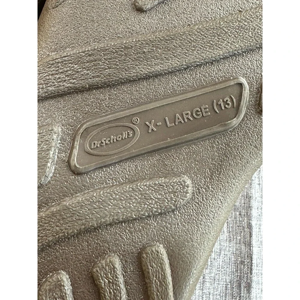 New Dr Scholl's Calistoga Brown Men's Size 13 Fleece lined Slippers Hard Soles